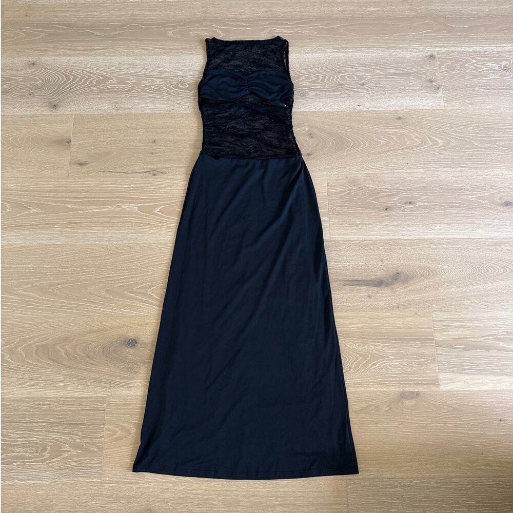 Peppermayo Maxi Dress Lace Sleeveless Wesley Size US 6 Black